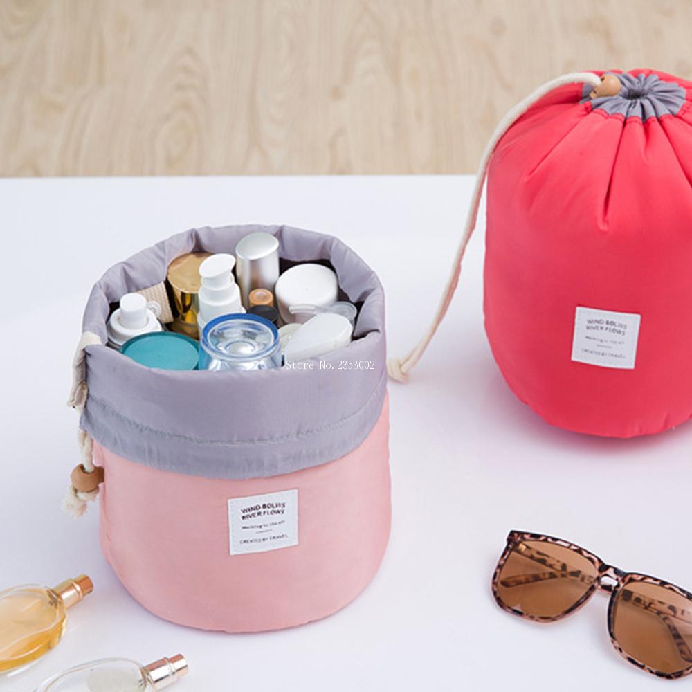 Round Drawstring Waterproof Makeup Bag
