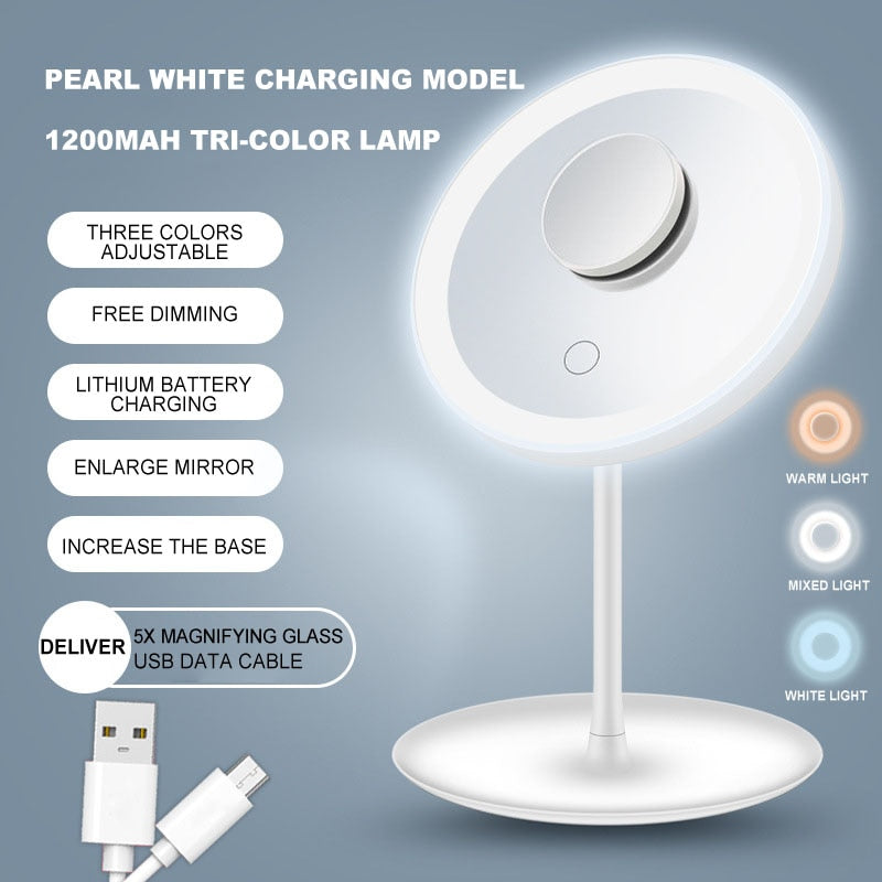 LED Makeup/Vanity Mirror With Adjustable Dimming