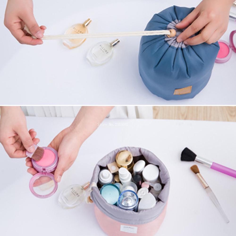 Round Drawstring Waterproof Makeup Bag